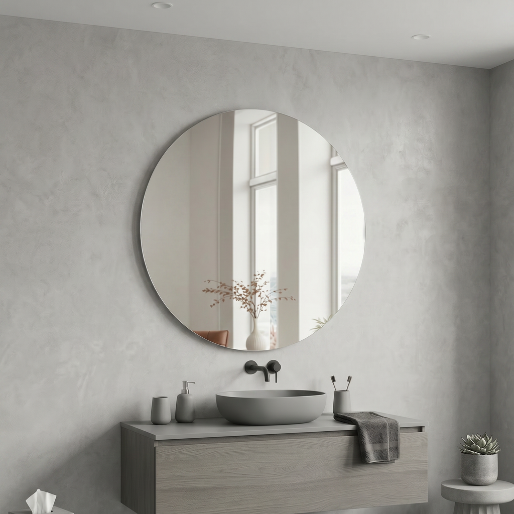 Signature Frameless Round Mirror