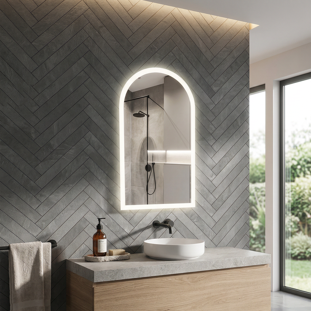 Signature Frameless Arch Front-Lit LED Mirror