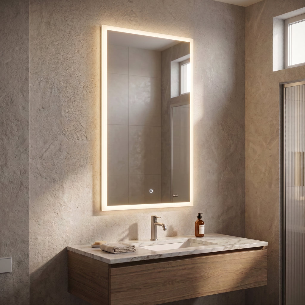 Signature Frameless Rectangular Front-Lit LED Mirror