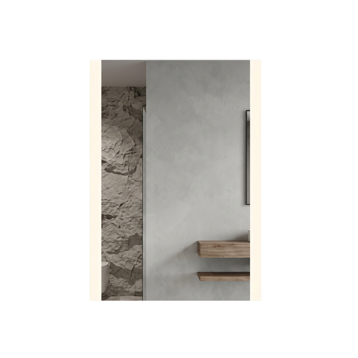 Signature Frameless Rectangular Front Edge-Lit Stripe LED Mirror