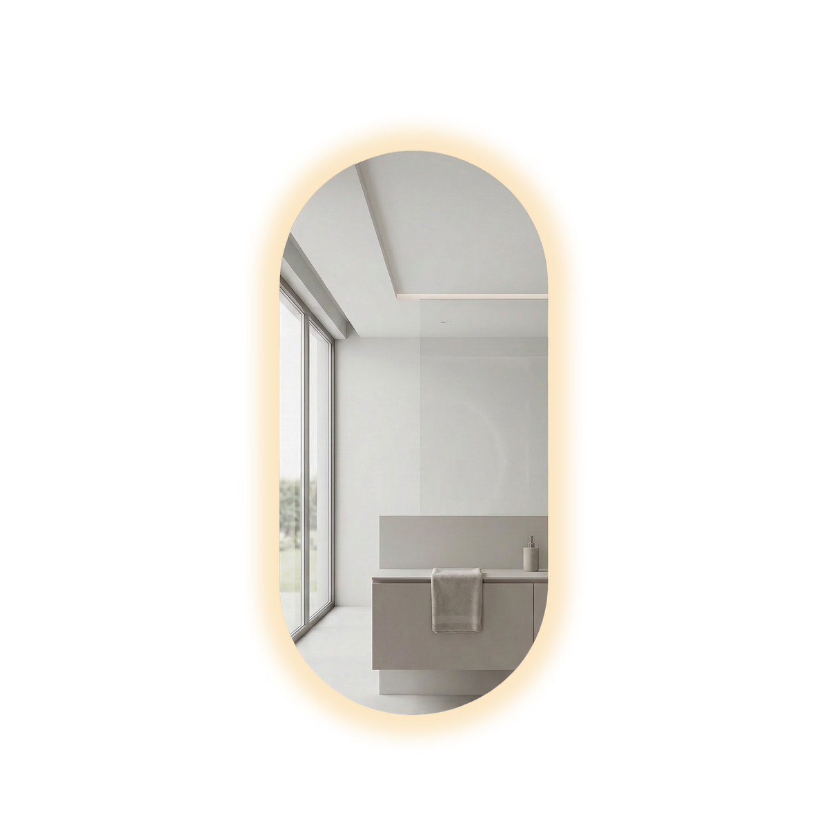 Signature Frameless Pill Rear-lit LED Mirror